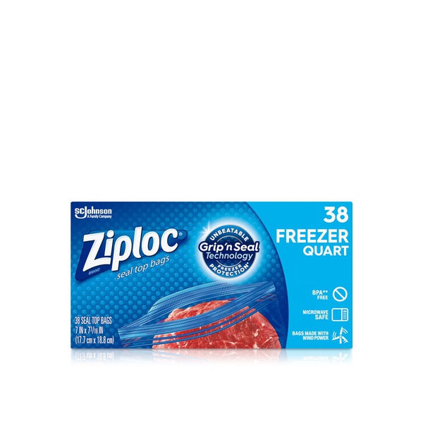 Ziploc Freezer Bags Quart Size 38 Pack