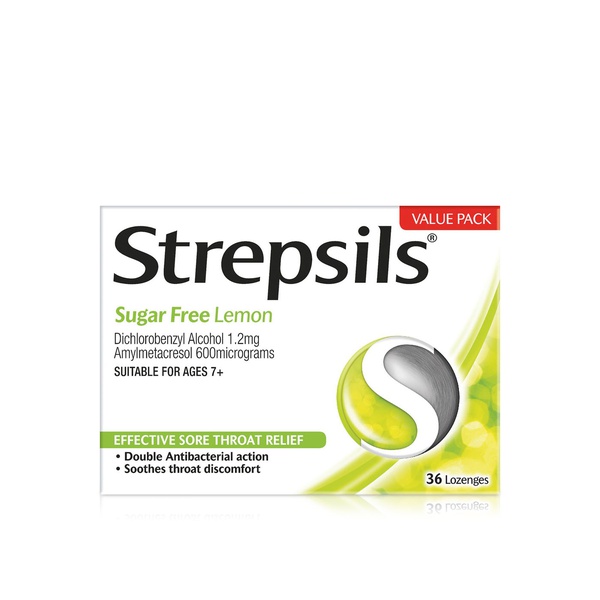 Strepsils Lemon Sugar Free Lozenges x 36