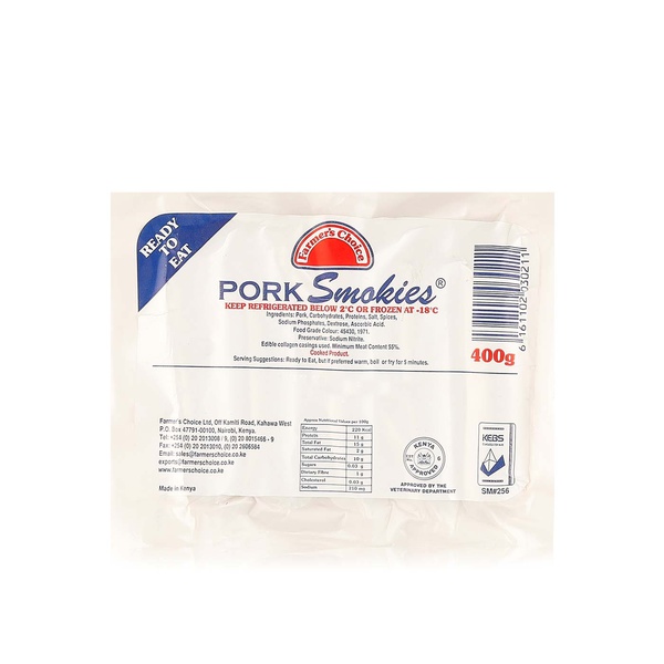 Farmer's Choice Pork Smokies 400g