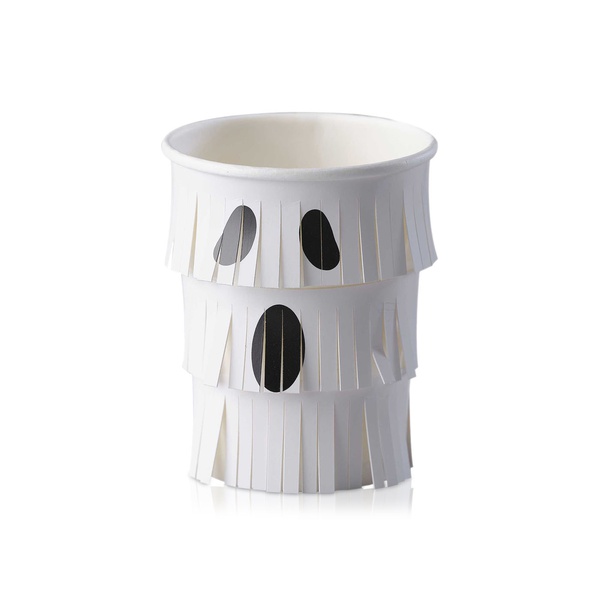 Ginger Ray 8 White Ghost Fringe Paper Cups