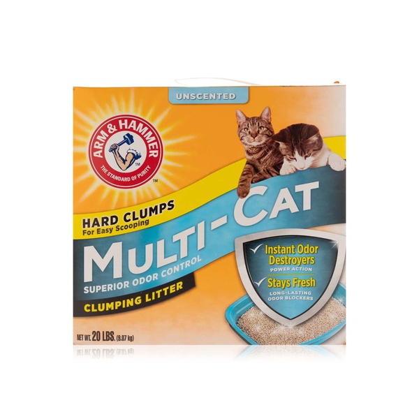 اشتري Arm & Hammer multi-cat unscented clumping cat litter 9.07kg في الامارات