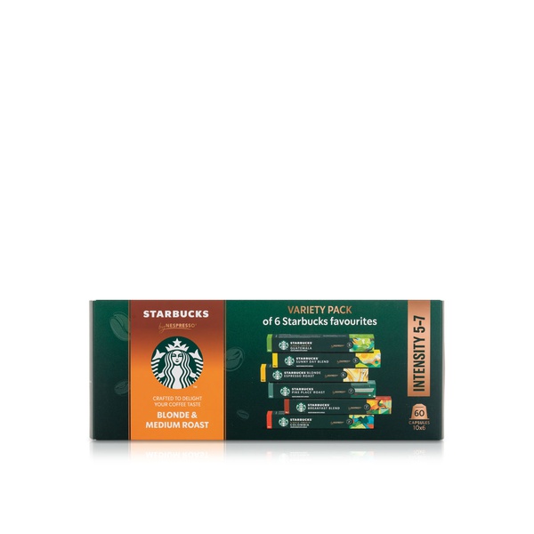Starbucks Blonde and Medium Roast Nespresso Variety Pack 60 Capsules 327g