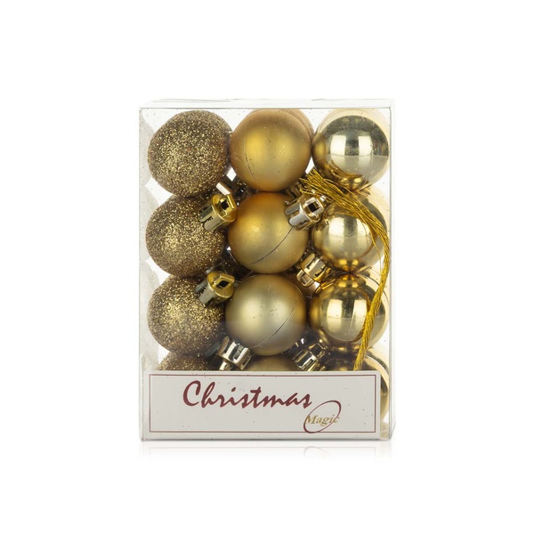 Christmas Magic Shiny Matt Glitter Balls 5cm x 24