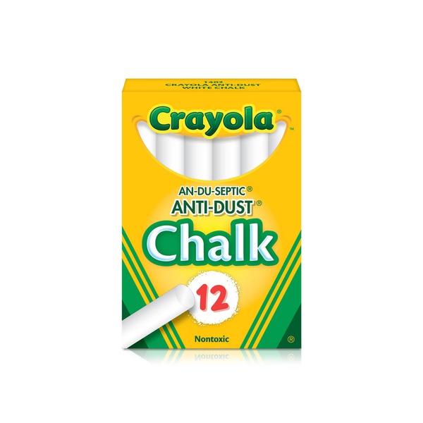 Crayola Chalkboard Chalk Sticks Anti-Dust x 12