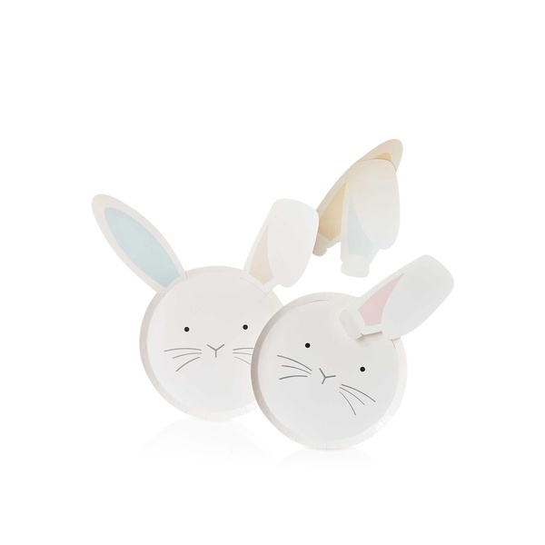 Ginger Ray Easter Bunny Paper Plates with Ears x 8