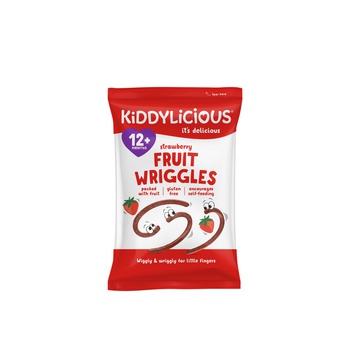 Kiddylicious Strawberry Fruit Wriggles 12+ Months 12g