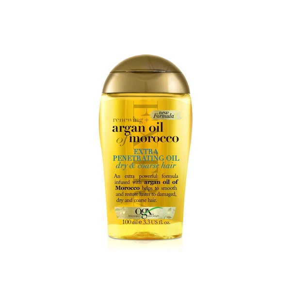 Buy OGX renewing argan oil of Morocco extra penetrating oil for dry and coarse hair 100ml in UAE