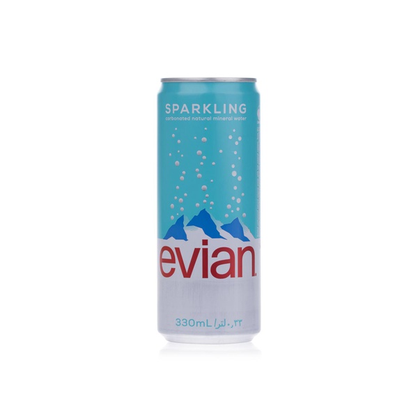 اشتري Evian sparkling natural mineral water can 330ml في الامارات