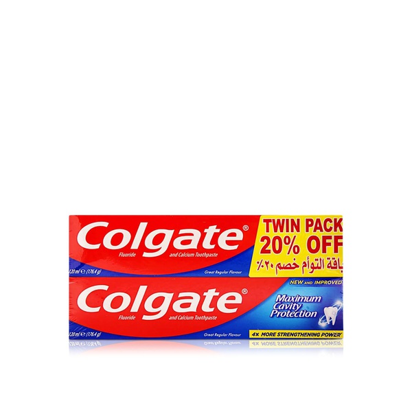 Colgate Maximum Cavity Protection Regular Toothpaste 120ml x 2