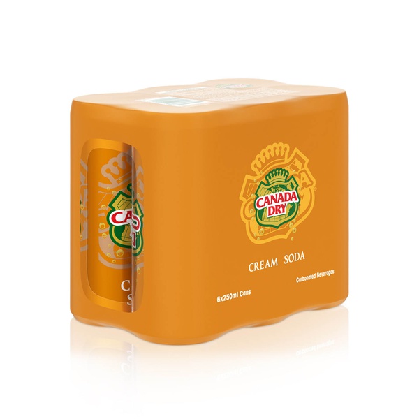 Canada Dry Cream Soda Carbonated Beverage 250ml x 6
