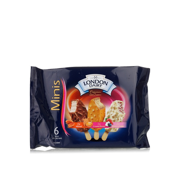 اشتري London Dairy almond caramel biscuit berry mini ice cream 6x60ml في الامارات
