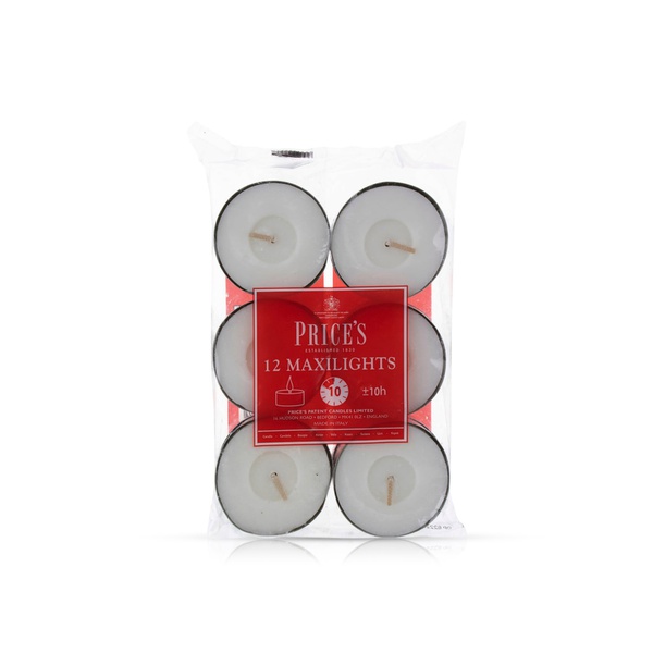 Price's Maxilight Candles White x 12