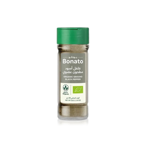 Bonato Organic Ground Black Pepper 50g