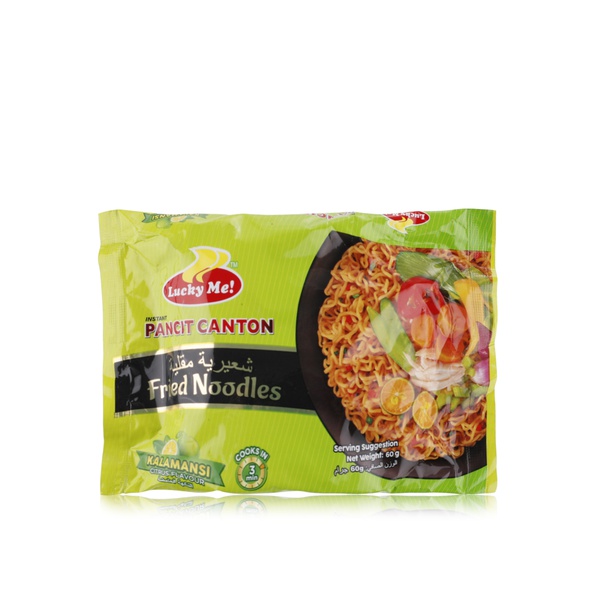 Buy Lucky Me instant pancit canton fried noodles 60g in UAE