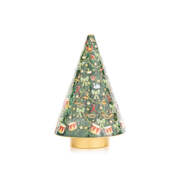 Silver Crane musical Christmas tree biscuit tin 300g - Spinneys UAE