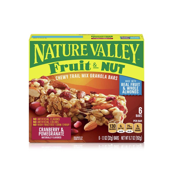 Nature Valley Cranberry & Pomegranate Fruit & Nut Chewy Trail Mix Granola Bars 6s 192g
