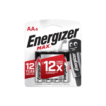 Energizer Max AA Alkaline Batteries x 4