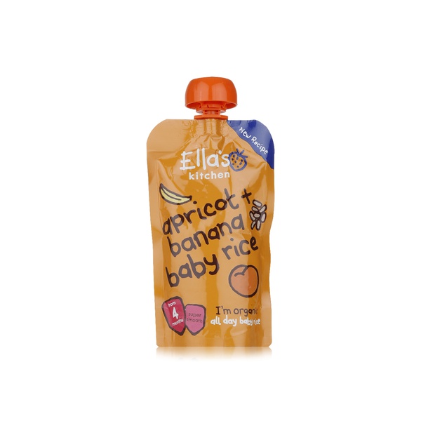 Buy Ellas Kitchen organic banana & apricots 4+ months 120g in UAE