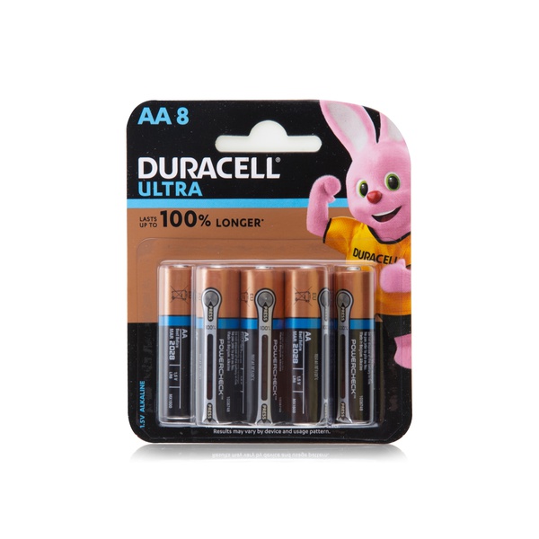 Buy Duracell alkaline battery ultra AA x8 in UAE