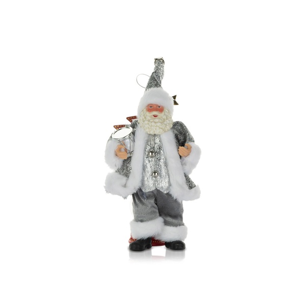 Silver Santa Christmas Magic Decor Standing Santa 18cm