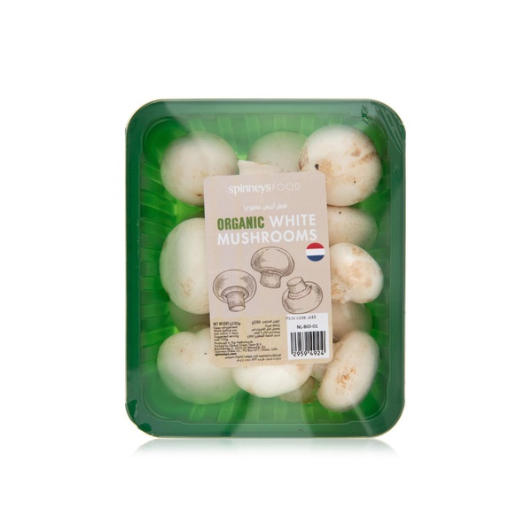 SPINNEYS ORGANIC WHITE MUSHROOMS 250g
