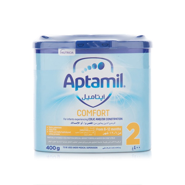اشتري Aptamil comfort 2 colic and constipation milk formula 6-12 months 400g في الامارات