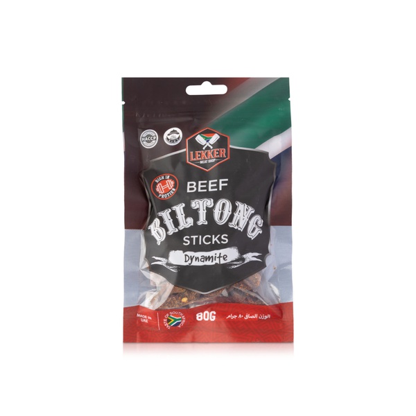 Lekker Beef Biltong Sticks Dynamite 80g