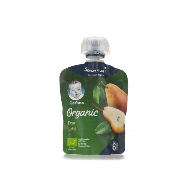 اشتري Gerber organic pear puree 6+ months 90g في الامارات