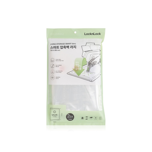 Lock & Lock Living Storage Smart Bag Valve Type Large 70x 90cm 2 Pack