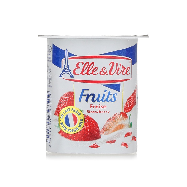 Buy Elle & Vire strawberry yoghurt 125g in UAE