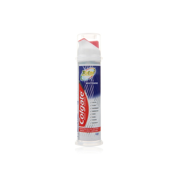 Buy Colgate total whitening fluoride toothpaste pump 100ml in UAE