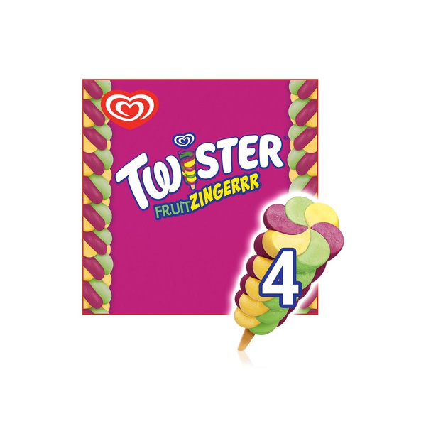 Wall'S Twister Fruit Zingerrr Ice Lollies 4 X 70Ml