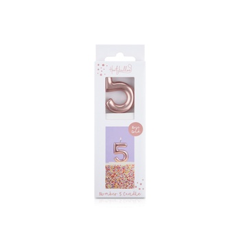 Hootyballoo Rose Gold Candle Number 5