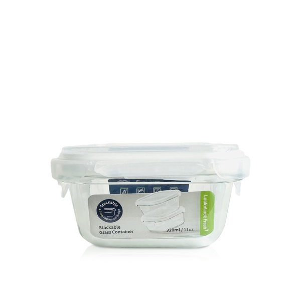 Lock & Lock Limited Edition Sqaure Glass Storage Container 320ml