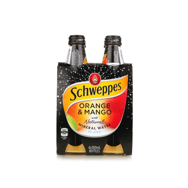 Schweppes Mineral Water Orange & Mango 4 x 300ml