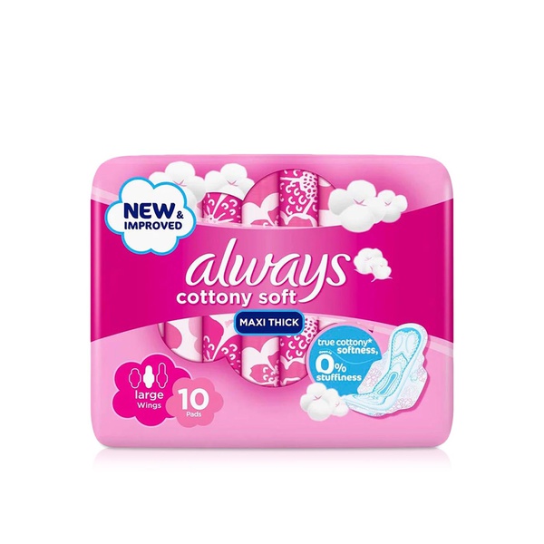Always Cotton Soft Large Sanitary Pads with Wings x 10