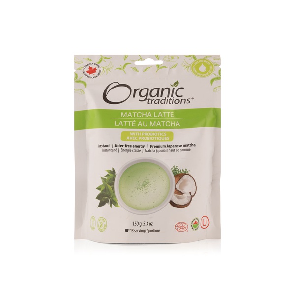 Organic Traditions Matcha Latte Tea with Probiotics 150g