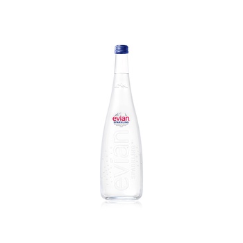 Evian Sparkling Natural Mineral Water Glass 750ml x 12