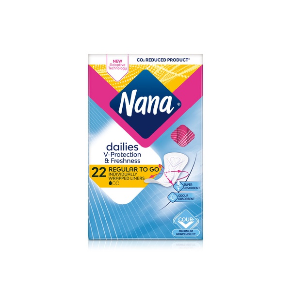 Nana Dailies V Protection and Freshness Regular Liners 22 Pack