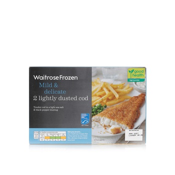 Waitrose Frozen Mild Lightly Dusted Cod 230G