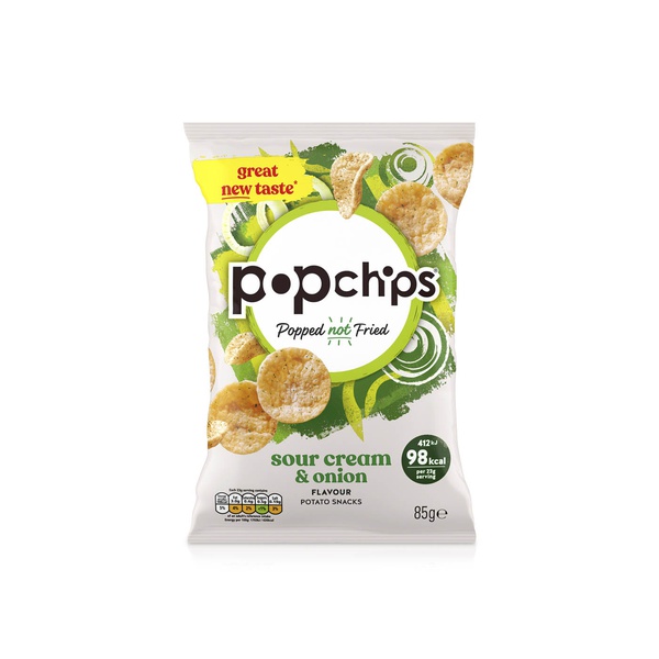 Popchips Sour Cream and Onion Potato Crisps 85g