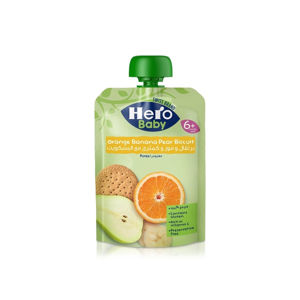 Hero Baby Orange Banana Pear Biscuit Puree 6m+ 100g