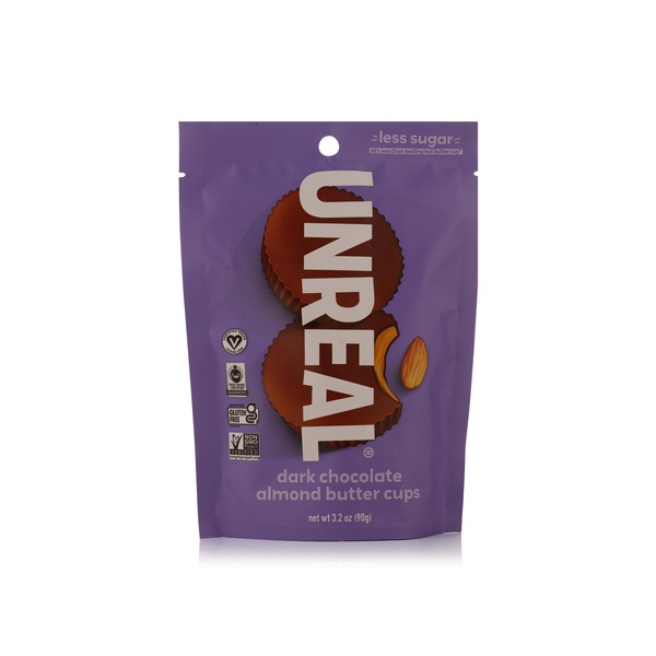 Unreal vegan dark chocolate almond butter cups 90g Spinneys UAE