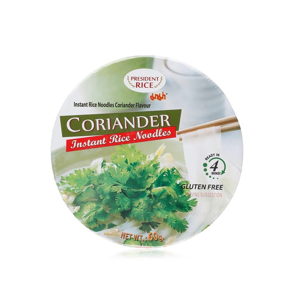 Buy Mama president rice coriander instant rice noodles 60g in UAE