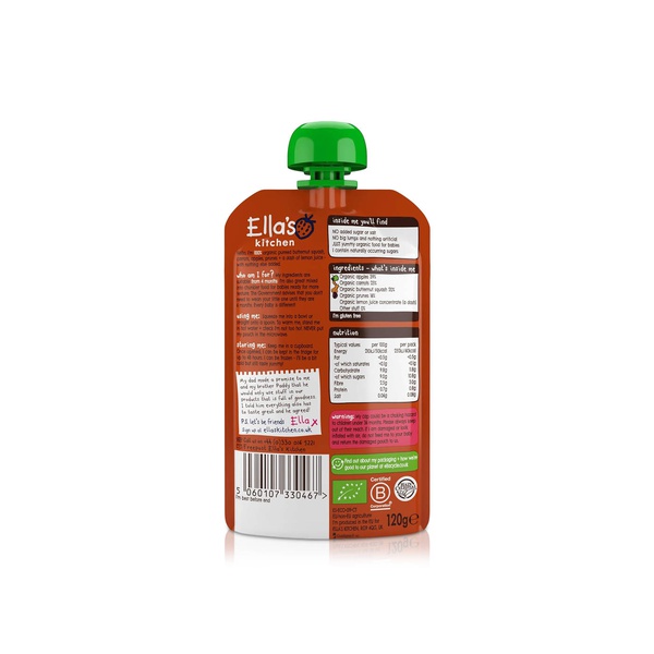 Ella's Kitchen Organic Butternut Squash Carrots 4+ Months 120g