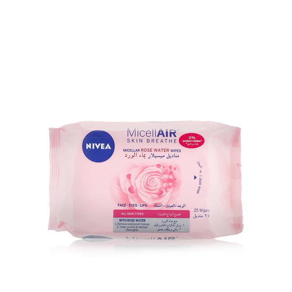 Nivea Micellair Rose Water Face Wipes x 25