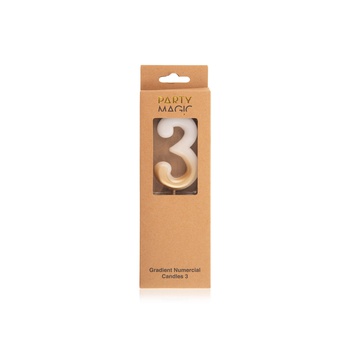 Party Magic Grad Numerical Candle Gold 3