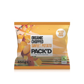 Pack'd Organic Chopped Sweet Potato 450g