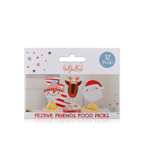 Hootyballoo Festive Friends Food Picks 12 Pack
