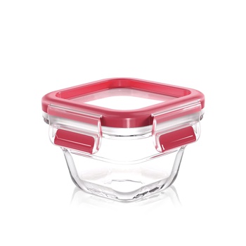 Tefal Masterseal Glass Square Container Red 180ml